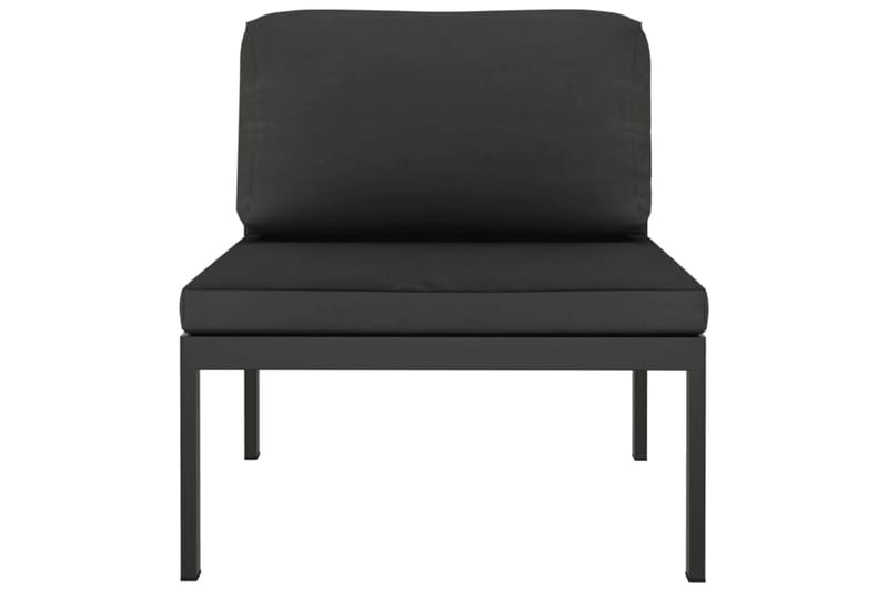 Loungegrupp Utomhus för trädgården 8 delar med dynor aluminium antra - Antracit - Trädgård & spabad - Utemiljö - Altan & terrass - Altanmöbler