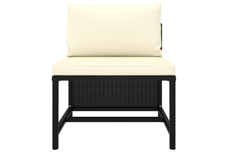 Loungegrupp Utomhus för trädgården med dynor 6 delar konstrotting sv - Svart - Trädgård & spabad - Utemiljö - Altan & terrass - Altanmöbler