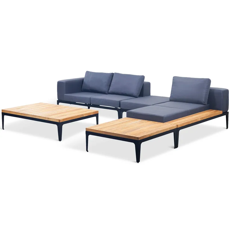 Loungegrupp för trädgården | Teak och aluminium | Lyfco Björkskär, undefined