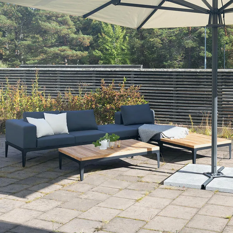 Loungegrupp för trädgården | Teak och aluminium | Lyfco Björkskär - Trädgård & spabad - Utemiljö - Altan & terrass - Altanmöbler