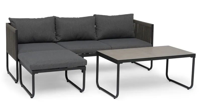 Loungegrupp Hillerstorp Hamnborg - Grå - Trädgård & spabad - Utemiljö - Altan & terrass - Altanmöbler