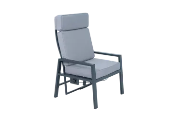 Loungegrupp i aluminium med recliner – Soffa, 2 stolar & bord | Apelviken - Utemöbler - Loungemöbler - Soffgrupp utomhus