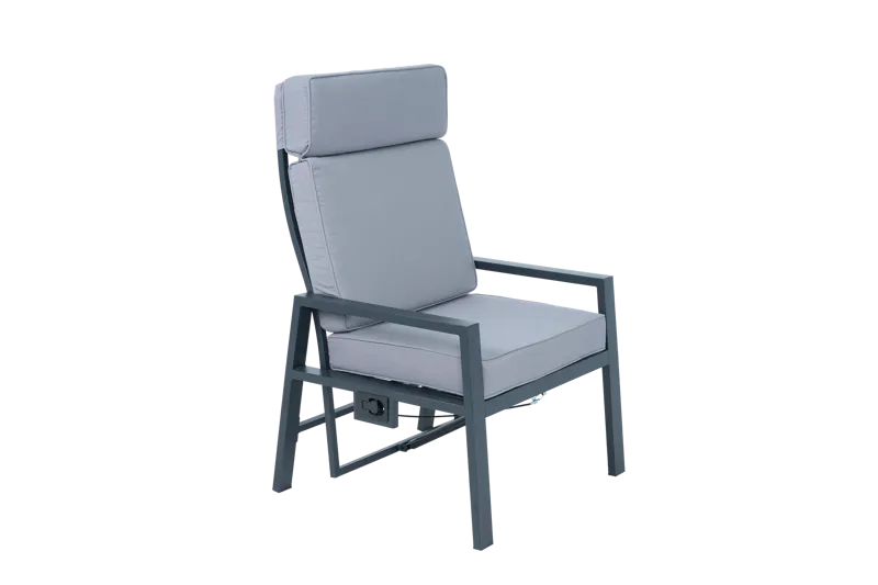 Loungegrupp i aluminium med recliner – Soffa, 2 stolar & bord | Apelviken - Trädgård & spabad - Utemiljö - Altan & terrass - Altanmöbler