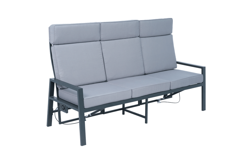 Loungegrupp i aluminium med recliner – Soffa, 2 stolar & bord | Apelviken - Trädgård & spabad - Utemiljö - Altan & terrass - Altanmöbler