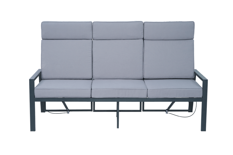 Loungegrupp i aluminium med recliner – Soffa, 2 stolar & bord | Apelviken - Trädgård & spabad - Utemiljö - Altan & terrass - Altanmöbler