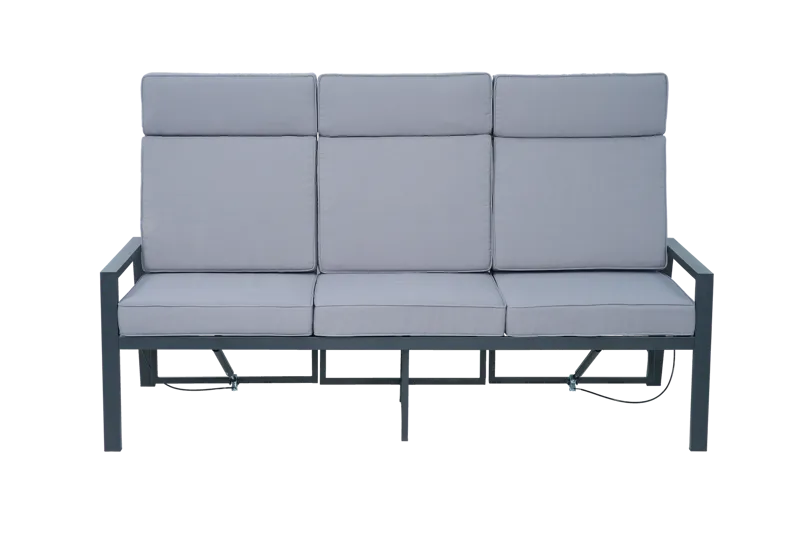 Loungegrupp i aluminium med recliner – Soffa, 2 stolar & bord | Apelviken - Trädgård & spabad - Utemiljö - Altan & terrass - Altanmöbler