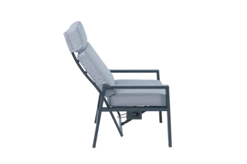 Loungegrupp i aluminium med recliner – Soffa, 2 stolar & bord | Apelviken - Utemöbler - Loungemöbler - Soffgrupp utomhus