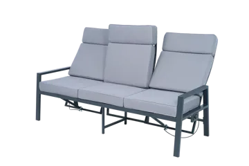 Loungegrupp i aluminium med recliner – Soffa, 2 stolar & bord | Apelviken - Utemöbler - Loungemöbler - Soffgrupp utomhus