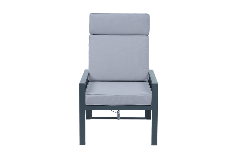 Loungegrupp i aluminium med recliner – Soffa, 2 stolar & bord | Apelviken - Trädgård & spabad - Utemiljö - Altan & terrass - Altanmöbler