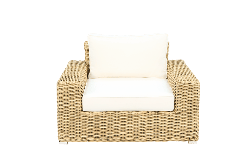 Loungegrupp i rotting | Soffa, fåtöljer & bord | Dynor ingår | Solena premium - Trädgård & spabad - Utemiljö - Altan & terrass - Altanmöbler