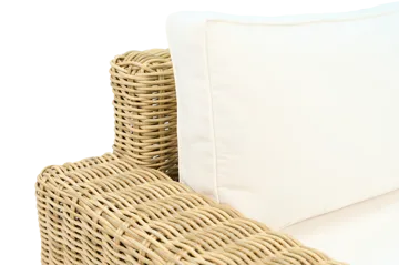 Loungegrupp i rotting | Soffa, fåtöljer & bord | Dynor ingår | Solena premium - Utemöbler - Loungemöbler - Soffgrupp utomhus