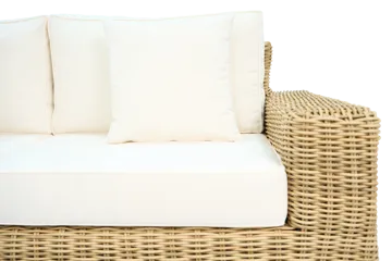 Loungegrupp i rotting | Soffa, fåtöljer & bord | Dynor ingår | Solena premium - Utemöbler - Loungemöbler - Soffgrupp utomhus