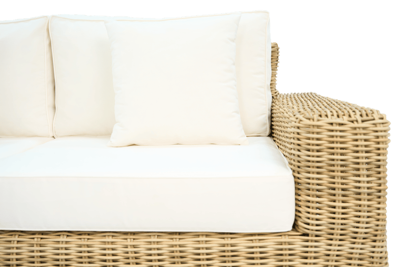 Loungegrupp i rotting | Soffa, fåtöljer & bord | Dynor ingår | Solena premium - Trädgård & spabad - Utemiljö - Altan & terrass - Altanmöbler