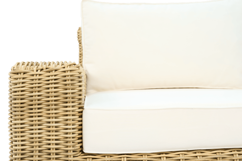 Loungegrupp i rotting | Soffa, fåtöljer & bord | Dynor ingår | Solena premium - Trädgård & spabad - Utemiljö - Altan & terrass - Altanmöbler