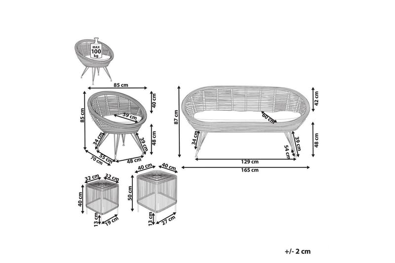 Loungegrupp Maratea/Cesenatico 3-Sits - 3-Sits - Trädgård & spabad - Utemiljö - Altan & terrass - Altanmöbler