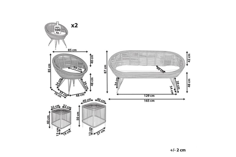 Loungegrupp Maratea/Cesenatico 4-Sits - 4-Sits - Trädgård & spabad - Utemiljö - Altan & terrass - Altanmöbler