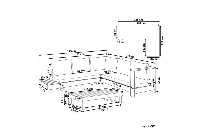 Loungegrupp Marettimo Vänstervänd - Vänstervänd - Trädgård & spabad - Utemiljö - Altan & terrass - Altanmöbler