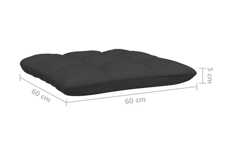 Loungegrupp Utomhus med antracit dynor 5 delar massiv furu - Vit/svart - Trädgård & spabad - Utemiljö - Altan & terrass - Altanmöbler