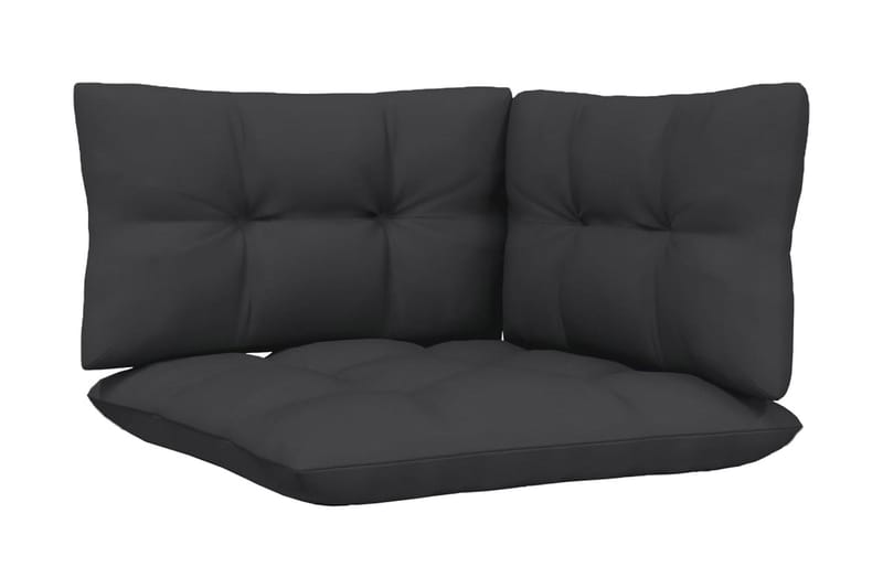 Loungegrupp Utomhus med antracit dynor 7 delar massiv furu - Mörkgrå - Trädgård & spabad - Utemiljö - Altan & terrass - Altanmöbler