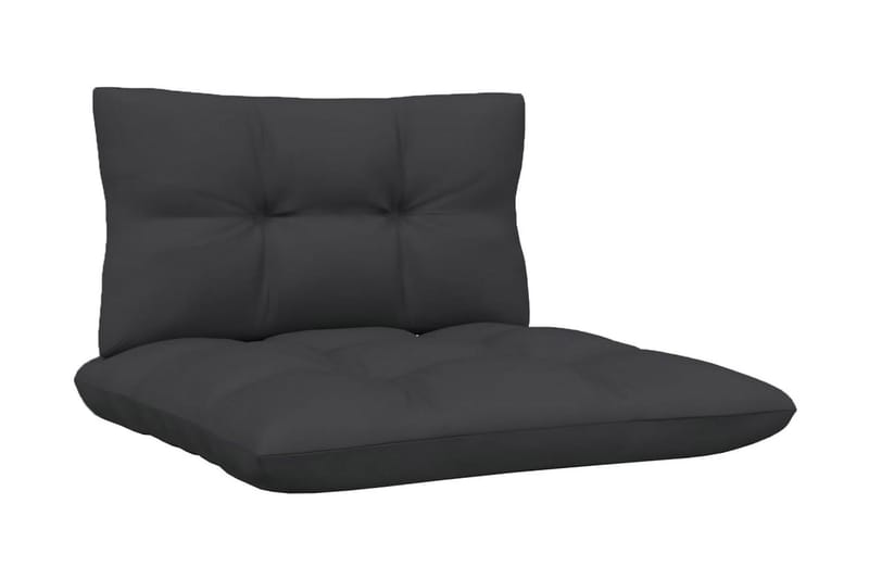 Loungegrupp Utomhus med antracit dynor 7 delar massiv furu - Mörkgrå - Trädgård & spabad - Utemiljö - Altan & terrass - Altanmöbler