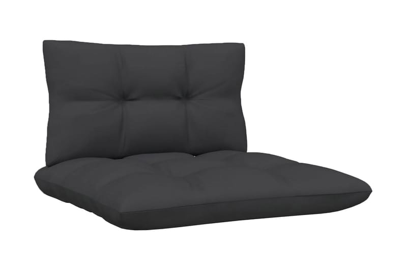 Loungegrupp Utomhus med antracit dynor 7 delar massiv furu - Mörkgrå - Trädgård & spabad - Utemiljö - Altan & terrass - Altanmöbler