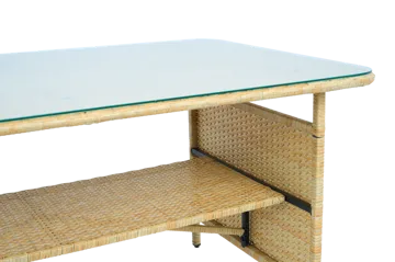 Loungegrupp med bord i beige – 2 stolar & 2-sitssoffa | Gillinge - Utemöbler - Loungemöbler - Soffgrupp utomhus