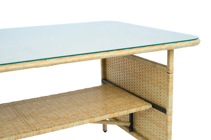 Loungegrupp med bord i beige – 2 stolar & 2-sitssoffa | Gillinge - Trädgård & spabad - Utemiljö - Altan & terrass - Altanmöbler