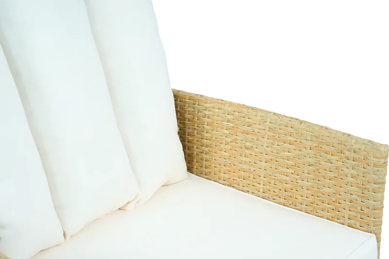 Loungegrupp med bord i beige – 2 stolar & 2-sitssoffa | Gillinge - Trädgård & spabad - Utemiljö - Altan & terrass - Altanmöbler