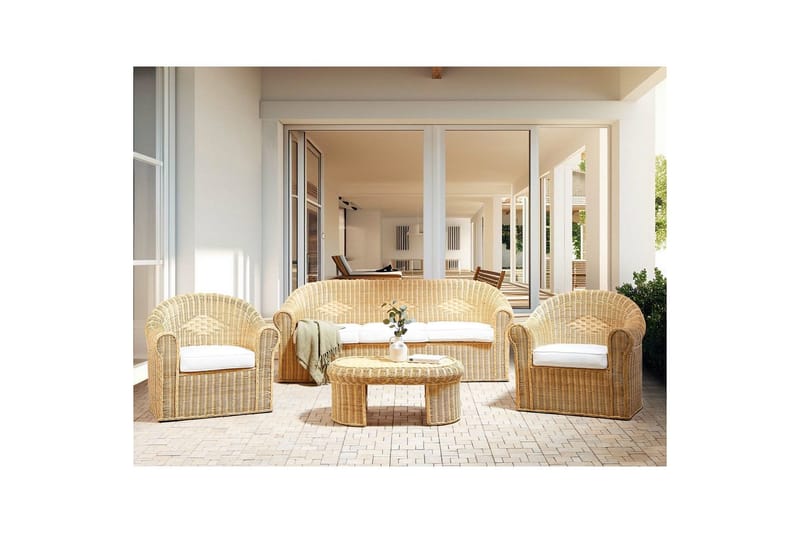Loungegrupp med bord Livadeia - Trädgård & spabad - Utemiljö - Altan & terrass - Altanmöbler