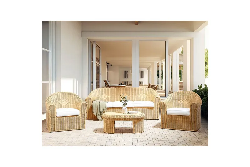 Loungegrupp med bord Livadeia - Trädgård & spabad - Utemiljö - Altan & terrass - Altanmöbler