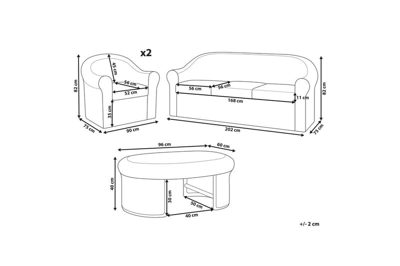 Loungegrupp med bord Livadeia - Trädgård & spabad - Utemiljö - Altan & terrass - Altanmöbler