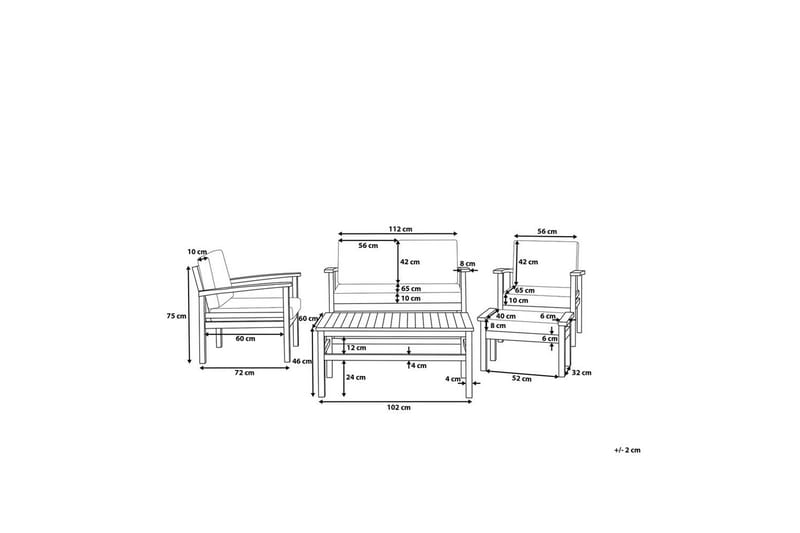 Loungegrupp med bord Manila Ja - Ja - Trädgård & spabad - Utemiljö - Altan & terrass - Altanmöbler