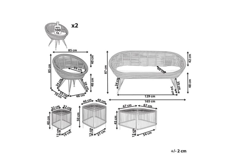 Loungegrupp med bord Maratea/Cesenatico 4-Sits - 4-Sits - Trädgård & spabad - Utemiljö - Altan & terrass - Altanmöbler