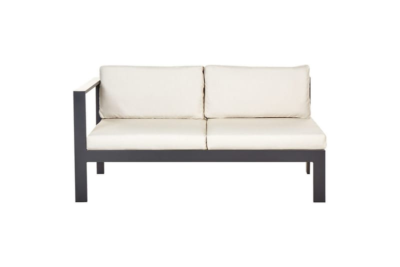 Loungegrupp med dynor Messina Svart/ljust trä/beige - Svart/ljust trä/beige - Trädgård & spabad - Utemiljö - Altan & terrass - Altanmöbler