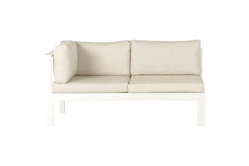 Loungegrupp med dynor Messina Vit/ljust trä/beige - Vit/ljust trä/beige - Trädgård & spabad - Utemiljö - Altan & terrass - Altanmöbler