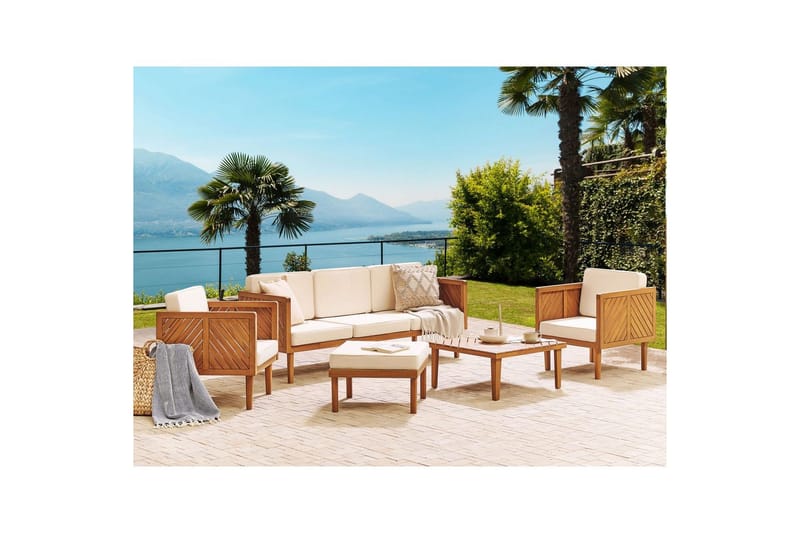 Loungegrupp med fotpall Baratti - Trädgård & spabad - Utemiljö - Altan & terrass - Altanmöbler