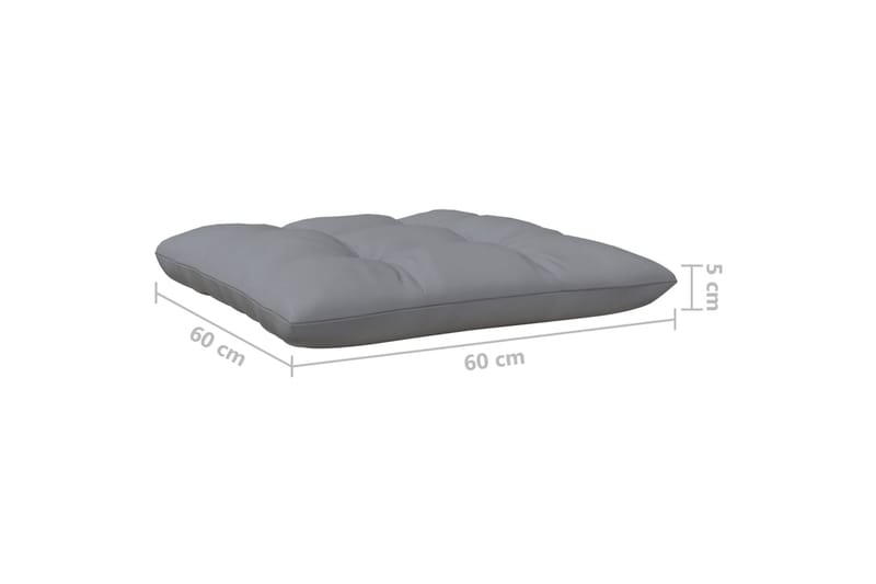 Loungegrupp Utomhus med grå dynor 8 delar massiv furu - Grå - Trädgård & spabad - Utemiljö - Altan & terrass - Altanmöbler