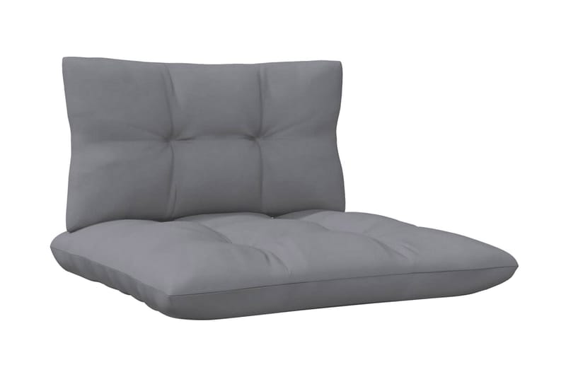 Loungegrupp Utomhus med grå dynor 9 delar massiv furu - Grå - Trädgård & spabad - Utemiljö - Altan & terrass - Altanmöbler