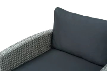 Loungegrupp med soffa, 2 fåtöljer & bord i grått | Arholma - Utemöbler - Loungemöbler - Soffgrupp utomhus