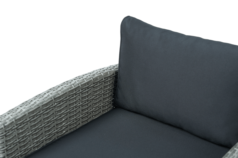 Loungegrupp med soffa, 2 fåtöljer & bord i grått | Arholma - Trädgård & spabad - Utemiljö - Altan & terrass - Altanmöbler