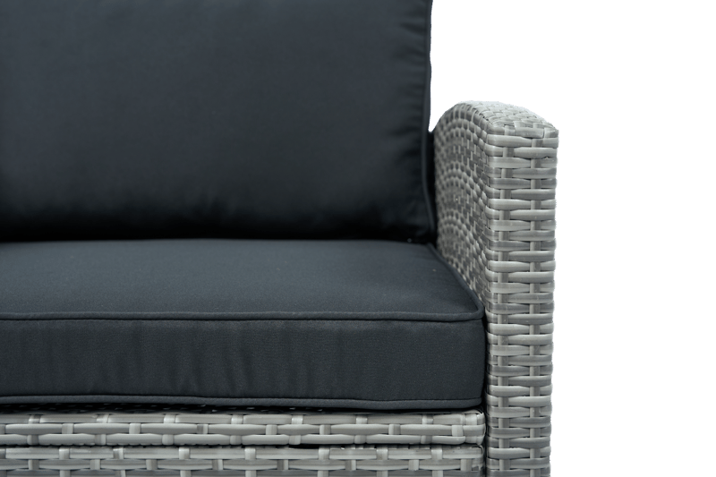 Loungegrupp med soffa, 2 fåtöljer & bord i grått | Arholma - Trädgård & spabad - Utemiljö - Altan & terrass - Altanmöbler