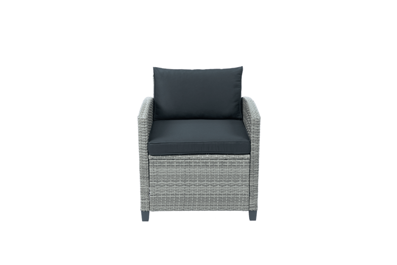 Loungegrupp med soffa, 2 fåtöljer & bord i grått | Arholma - Trädgård & spabad - Utemiljö - Altan & terrass - Altanmöbler