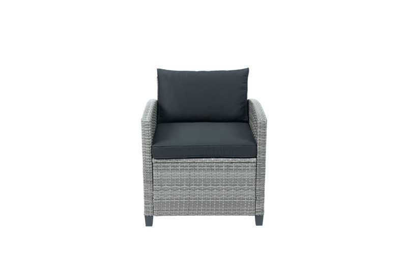 Loungegrupp med soffa, 2 fåtöljer & bord i grått | Arholma - Trädgård & spabad - Utemiljö - Altan & terrass - Altanmöbler