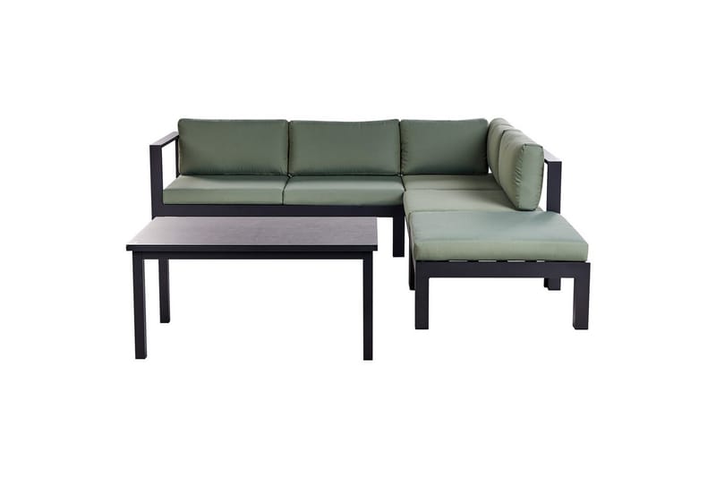 Loungegrupp Messina Grön/svart/grå - Grön/svart/grå - Trädgård & spabad - Utemiljö - Altan & terrass - Altanmöbler