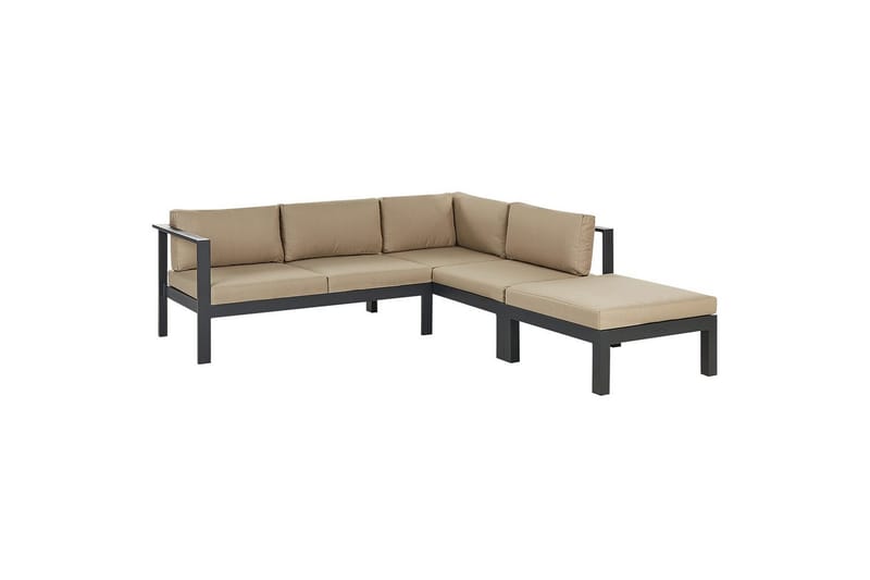 Loungegrupp Messina Svart/beige - Svart/beige - Trädgård & spabad - Utemiljö - Altan & terrass - Altanmöbler
