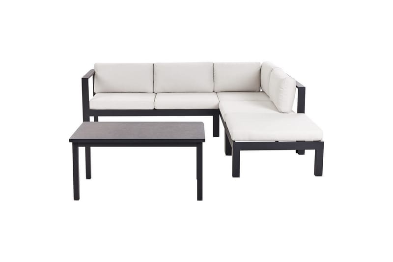 Loungegrupp Messina Vit/svart/grå - Vit/svart/grå - Trädgård & spabad - Utemiljö - Altan & terrass - Altanmöbler