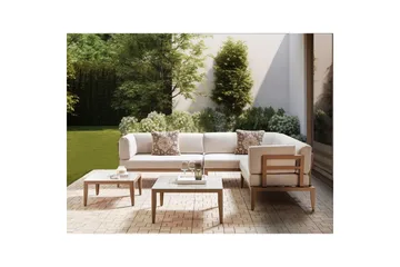 Loungegrupp Rima III Beige - Beige - Utemöbler - Loungemöbler - Soffgrupp utomhus