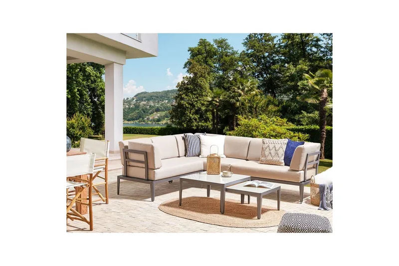 Loungegrupp Rima III Grå/beige - Grå/beige - Trädgård & spabad - Utemiljö - Altan & terrass - Altanmöbler