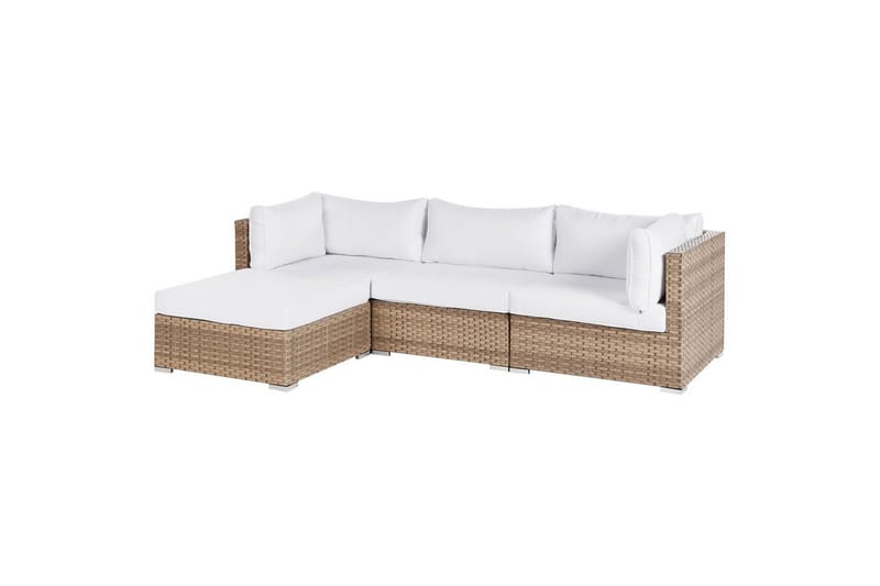 Loungegrupp Sano Natur/vit, Högervänd - Natur/vit, Högervänd - Trädgård & spabad - Utemiljö - Altan & terrass - Altanmöbler