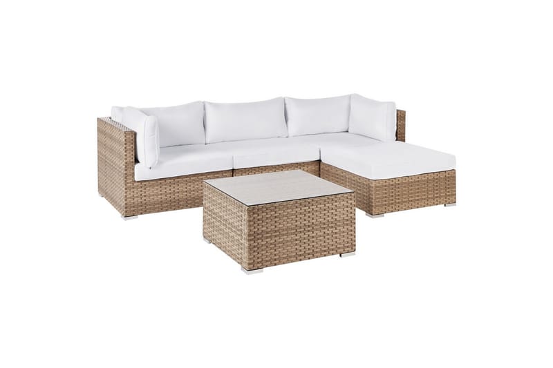 Loungegrupp Sano Natur/vit, Vänstervänd - Natur/vit, Vänstervänd - Trädgård & spabad - Utemiljö - Altan & terrass - Altanmöbler